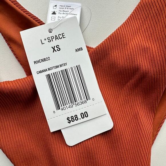 NWT L*Space Amber One-Shoulder Axel & Cabana Bitsy Swimwear Bikini Set Size XS - Picture 6 of 7